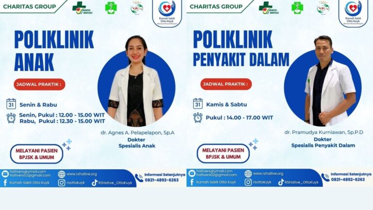 Selamat Datang dr. Agnes (Dokter Spesialis Anak) dan dr. Pram (Dokter Spesialis Penyakit Dalam) di Rumah Sakit Otto Kuyk